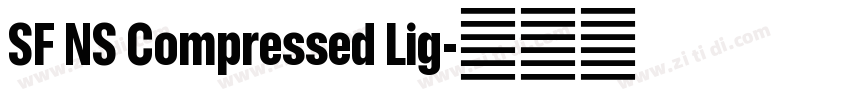 SF NS Compressed Lig字体转换